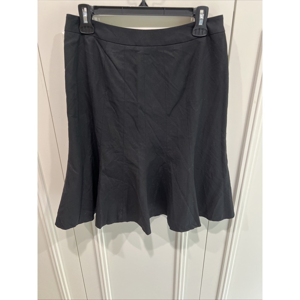 Vintage Albert Nippon Black Wool Trumpet Skirt Minimalist Designer Office Career